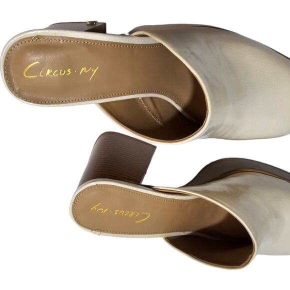 Sam Edelman Circus Chunky Platform 70s Heeled White Clogs New - Picture 4 of 9